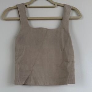 Reformation Ribbed Tan Women's Top